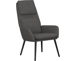 vidaXL - Relaxstoel - stof - donkergrijs