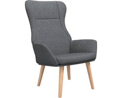 vidaXL - Relaxstoel - stof - donkergrijs