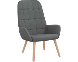 vidaXL - Relaxstoel - stof - donkergrijs