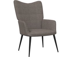 vidaXL - Relaxstoel - stof - taupe