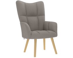 vidaXL - Relaxstoel - stof - taupe