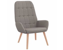 vidaXL - Relaxstoel - stof - taupe