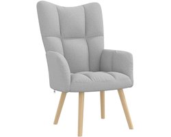 vidaXL - Relaxstoel - stof - wolk - grijs