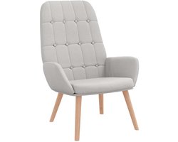 vidaXL - Relaxstoel - stof - wolk - grijs