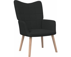vidaXL - Relaxstoel - stof - zwart