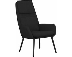 vidaXL - Relaxstoel - stof - zwart