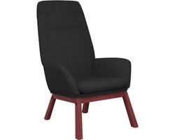 vidaXL - Relaxstoel - stof - zwart
