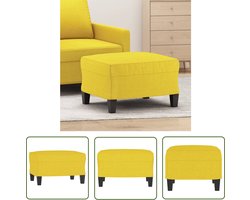 vidaXL Relaxstoel - Voetenbank - Voetenbank 60x50x41 cm stof geel - Stoffen Meubels - Lounge Accessoires - Huiskamer Decoratie