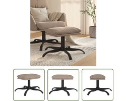vidaXL Relaxstoel - Voetenbank - Voetenbank 60x60x36 cm microvezelstof lichtgrijs - Stoel - Meubilair - Livingroom Decoratie