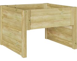 vidaXL - Robotmaaier - Garage - met - Plantbak - Geimpregneerd - Grondhout