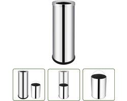 vidaXL Roestvrijstaal Afvalbak - Afvalbak Hotel - Afvalbak Hotel 32 L roestvrij staal - Keuken Afvalbak - Inox Afvalbak - Moderne Afvalbak