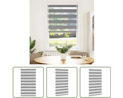 vidaXL Rol Gordijnen - Duo Rolgordijn - Duo Rolgordijn 50x100cm Grijs - Grijskleur - Woondecoratie - Raamdecoratie