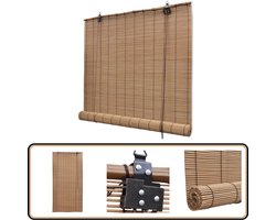 vidaXL Rolgordijn - Bamboe - 150x220 cm - Bruin Rolgordijnen - Bamboerolgordijn - Lichtfilterend Gordijn - Privacy Gordijn - Bruine Gordijn