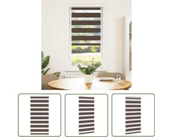 vidaXL Rolgordijn Bruin - Duo Rolgordijn - Duo Rolgordijn 40x100cm Koffiebruin - Koffierogordijn - Raamdecoratie - Zonwering