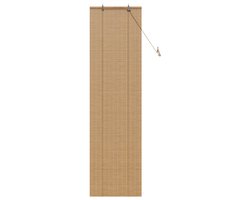 vidaXL - Rolgordijn - met - gordijnen - Bruin - 60 - x - 220 - cm - Bamboe