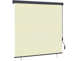 vidaXL - Rolgordijn - met - gordijnen - Crème - 180 - x - 250 - cm - Stof - en - Aluminium