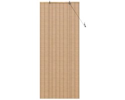 vidaXL - Rolgordijn - met - gordijnen - Natuur - 80 - x - 220 - cm - Bamboe