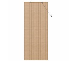 vidaXL - Rolgordijn - met - gordijnen - Natuur - 90 - x - 220 - cm - Bamboe