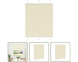 vidaXL Rolgordijn - Plisségordijn - Plissé rolgordijn 105x150cm stofbreedte 104,4cm polyester crème - Gordijnen - Interieur Decoratie - Woon Accessoires