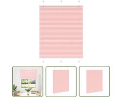 vidaXL Rolgordijn - Plisségordijn - Plissé rolgordijn 110x100cm stofbreedte 109,4cm polyester roze - Gordijnen - Privacy Screen - Zonwering