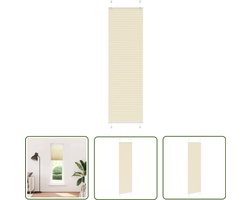 vidaXL Rolgordijn - Plisségordijn - Plissé rolgordijn 55x200 cm stofbreedte 54,4 cm polyester crème - Gordijnen - Interieur Decoratie - Woon Accessoires