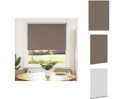 vidaXL Rolgordijn - Rolgordijnen - Dag- En Nachtgordijn - Verduisterend Rolgordijn - Rolgordijn verduisterend koffie 115x150 cm stofbreedte 110,7 cm