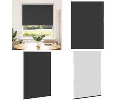 vidaXL Rolgordijn verduisterend 105x150 cm stofbreedte 100,7 cm zwart - Rolgordijn - Rolgordijnen - Dag- En Nachtgordijn - Verduisterend Rolgordijn