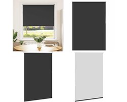 vidaXL Rolgordijn verduisterend 115x150 cm stofbreedte 110,7 cm zwart - Rolgordijn - Rolgordijnen - Dag- En Nachtgordijn - Verduisterend Rolgordijn