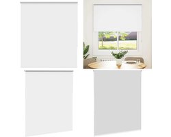 vidaXL Rolgordijn verduisterend 125x150 cm stofbreedte 121,6 cm wit - Rolgordijn - Rolgordijnen - Dag- En Nachtgordijn - Verduisterend Rolgordijn