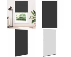vidaXL Rolgordijn verduisterend 125x230 cm stofbreedte 121,6 cm zwart - Rolgordijn - Rolgordijnen - Dag- En Nachtgordijn - Verduisterend Rolgordijn