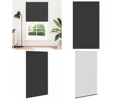 vidaXL Rolgordijn verduisterend 130x230 cm stofbreedte 126,6 cm zwart - Rolgordijn - Rolgordijnen - Dag- En Nachtgordijn - Verduisterend Rolgordijn