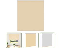 vidaXL Rolgordijn - Verduisterend - 135x175 cm - Beige Rolgordijnen - Verduisterend Gordijn - Privacy Gordijn - Lichtregelaar - Kinder Veilige Gordijnen