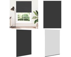 vidaXL Rolgordijn verduisterend 160x210 cm stofbreedte 156,6 cm zwart - Rolgordijn - Rolgordijnen - Dag- En Nachtgordijn - Verduisterend Rolgordijn
