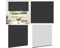 vidaXL Rolgordijn verduisterend 165x150 cm stofbreedte 161,6 cm zwart - Rolgordijn - Rolgordijnen - Dag- En Nachtgordijn - Verduisterend Rolgordijn