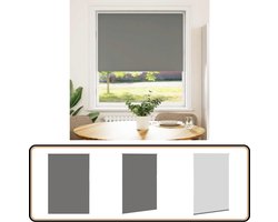 vidaXL Rolgordijn - Verduisterend - 90x130 cm - Grijs Rolgordijn - Privacy Gordijnen - Lichtwerende Gordijnen - Interieur Decoratie - Woonkamer Gordijnen