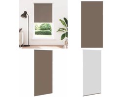 vidaXL Rolgordijn verduisterend koffie 100x230 cm stofbreedte 95,7 cm - Rolgordijn - Rolgordijnen - Dag- En Nachtgordijn - Verduisterend Rolgordijn