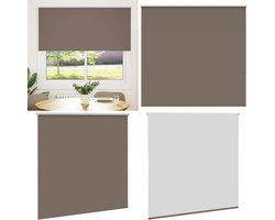 vidaXL Rolgordijn verduisterend koffie 160x150 cm stofbreedte 156,6 cm - Rolgordijn - Rolgordijnen - Dag- En Nachtgordijn - Verduisterend Rolgordijn