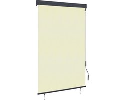 vidaXL - Rolgordijn - voor - buiten - 120x250 - cm - crème