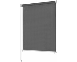vidaXL - Rolgordijn - voor - buiten - 185(B)x230(H) - cm - antracietkleurig
