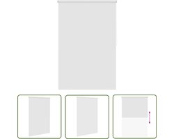 vidaXL - Rolgordijn - voor - douche - 140x240 - cm - wit