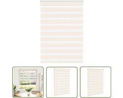 vidaXL Rolgordijn - Zebra Gordijn - Zebra rolgordijn 100x150 cm stofbreedte 95,9 cm marmerbeige - Zonwering - Privacy - Interieur Decoratie