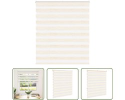 vidaXL Rolgordijn - Zebra Gordijn - Zebra rolgordijn 130x150 cm stofbreedte 125,9 cm marmerbeige - Marmeren Gordijnen - Woon Accessoires - Raam Decoratie