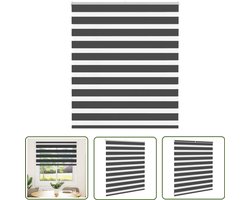 vidaXL Rolgordijn - Zebra Gordijn - Zebra rolgordijn 135x100 cm stofbreedte 130,9 cm zwart - Blackout Gordijn - Licht Regulerende Gordijnen - Privacy Gordijn