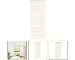 vidaXL Rolgordijn - Zebra Gordijn - Zebra rolgordijn 60x100 cm stofbreedte marmerbeige 55,9 cm - Privacy Gordijnen - Lichtregulerende Gordijnen - Woonkamer Decoratie