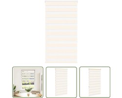 vidaXL Rolgordijn - Zebra Gordijn - Zebra rolgordijn 85x150 cm stofbreedte 80,9 cm marmerbeige - Marmer Beige - Woonkamer Decoratie - Slaapkamer Decoratie