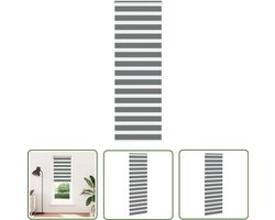 vidaXL Rolgordijn - Zebra Gordijn - Zebra rolgordijn 85x230 cm stofbreedte 80,9 cm donkergrijs - Donkere Gordijnen - Privacy Gordijn - Licht Regulerende Gordijnen