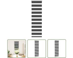 vidaXL Rolgordijn - Zebra Gordijnen - Zebra rolgordijn 50x100 cm stofbreedte 45,9cm zwart - Blackout Gordijn - Kamer Decoratie - Woon Accessoires