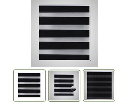 vidaXL Rolgordijn Zwart - Duo Rolgordijn - Duo rolgordijn 120 x 230 cm zwart - Blackout Rolgoirdijns - Lichtregulerend Gordijn - Duo Print Gordijn