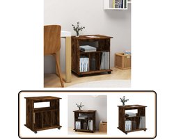 vidaXL Rolkast - Gerookt Eiken - 60x45x60 cm Verrijdbare Kast - Rollaars - Opbergkast - Houten Kast - Bruine Kast