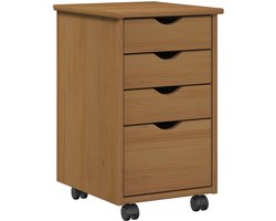 vidaXL - Rollende - kast - met - wiel - MOSS - HoningBruin - 34 - x - 39 - x - 56 - cm